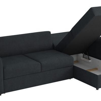 Rohová sedačka na každodenní spaní CHUSPA - hnědá