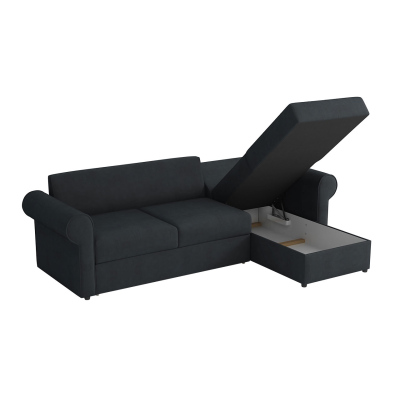 Rohová sedačka na každodenní spaní CHUSPA - hnědá