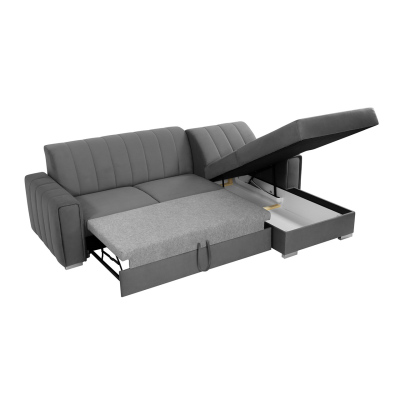 Rohová sedačka na každodenní spaní HANAKO - zelená, levý roh