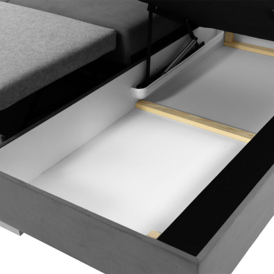 Rohová sedačka na každodenní spaní HANAKO - zelená, levý roh