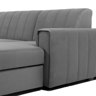 Rohová sedačka na každodenní spaní HANAKO - zelená, levý roh