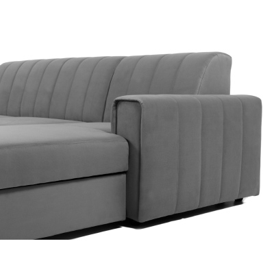 Rohová sedačka na každodenní spaní HANAKO - zelená, levý roh