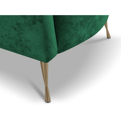 Stylové křeslo KOHANA - růžové / zlaté nožky