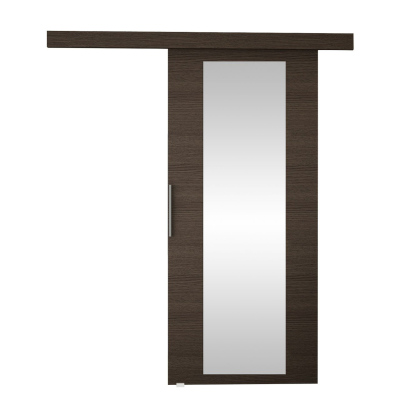 Posuvné dveře se zrcadlem MIRAN 4 - 70 cm, hnědé