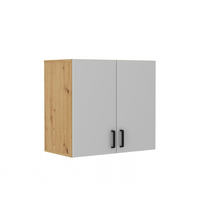 Horní policová skříňka MABAKA - dub artisan / šedá