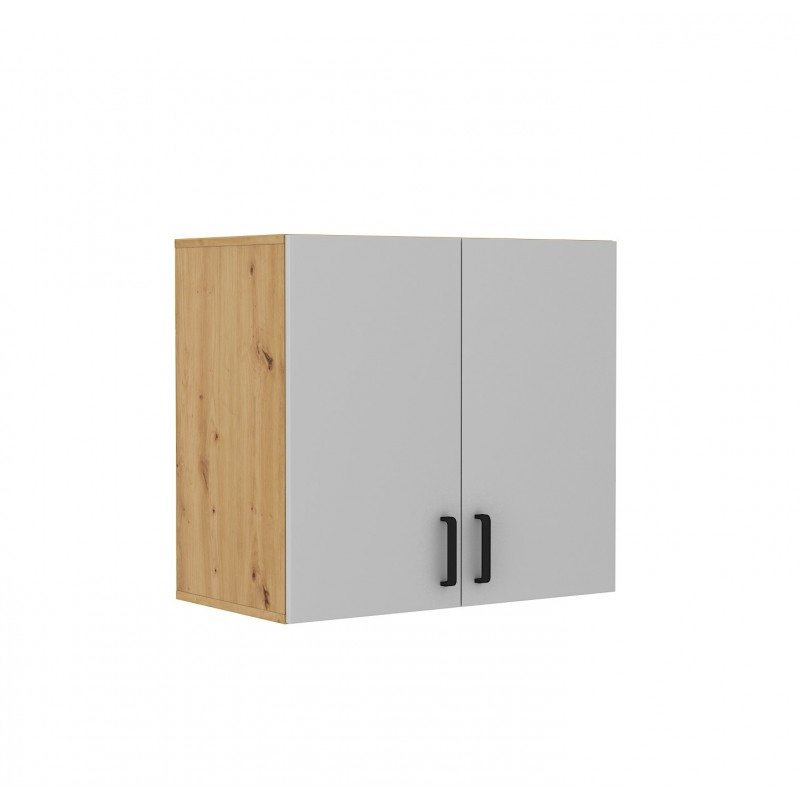 Horní policová skříňka MABAKA - dub artisan / šedá