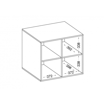 Horní policová skříňka MABAKA - dub artisan / šedá
