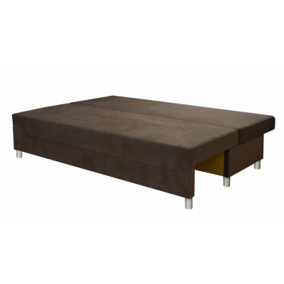 Rozkládací pohovka s taburetem ELZA - hořčicová 2