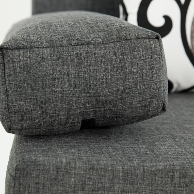 Rozkládací pohovka s taburetem ELZA - hořčicová 2