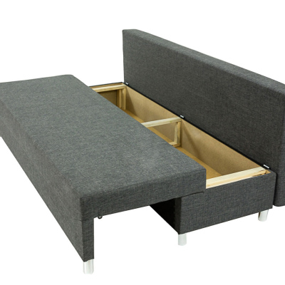 Rozkládací pohovka s taburetem ELZA - žlutá