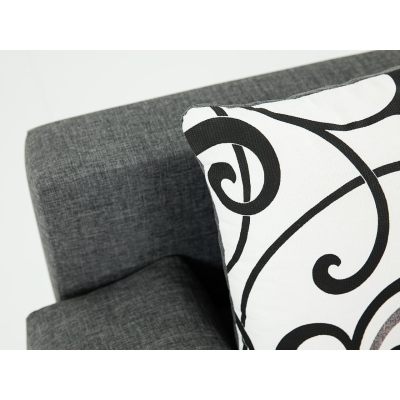 Rozkládací pohovka s taburetem ELZA - žlutá