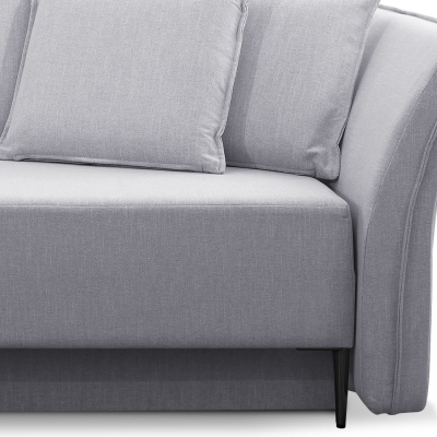 Dvoumístná pohovka na každodenní spaní KURI - hořčicová / černé nožky