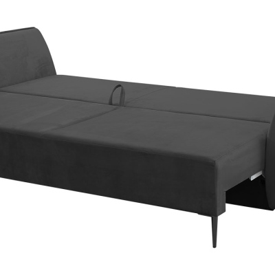 Dvoumístná pohovka na každodenní spaní KURI - světlá hnědá / zlaté nožky