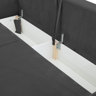 Dvoumístná pohovka na každodenní spaní KURI - světlá hnědá / zlaté nožky