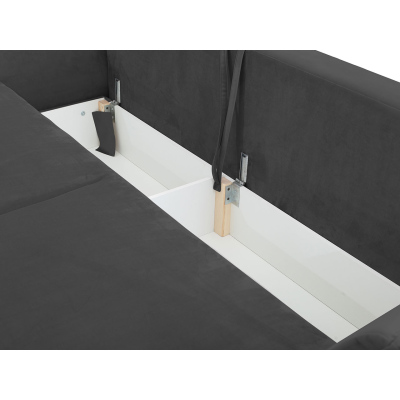 Dvoumístná pohovka na každodenní spaní KURI - světlá hnědá / zlaté nožky