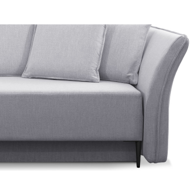 Dvoumístná pohovka na každodenní spaní KURI - světlá hnědá / zlaté nožky