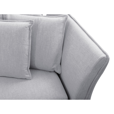 Dvoumístná pohovka na každodenní spaní KURI - tmavá šedá / stříbrné nožky