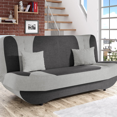 Rozkládací pohovka SACRAMENTO - světlá šedá / tmavá šedá