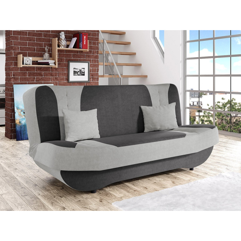 Rozkládací pohovka SACRAMENTO - světlá šedá / tmavá šedá