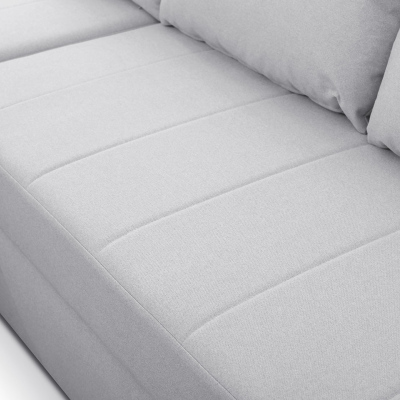 Rohová sedačka na každodenní spaní MOMOKA - světlá šedá / růžová