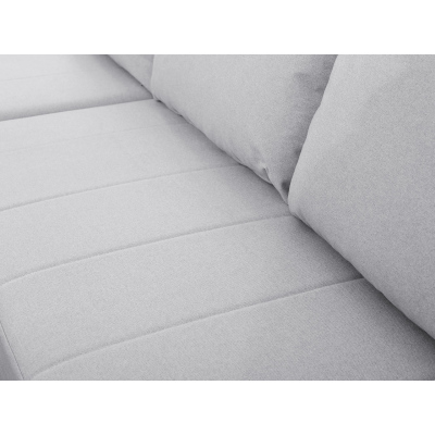 Rohová sedačka na každodenní spaní MOMOKA - světlá šedá / modrá