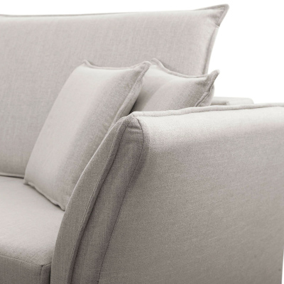 Rohová rozkládací sedačka KURI - hořčicová / zlaté nožky