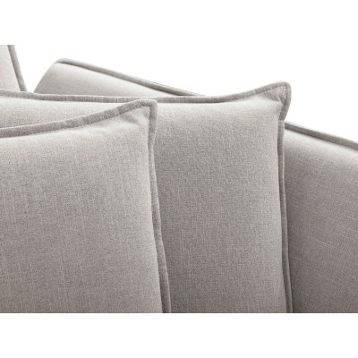 Rohová rozkládací sedačka KURI - hořčicová / zlaté nožky