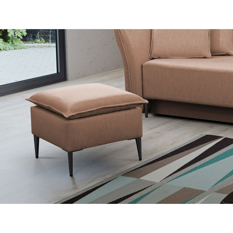 Taburetka KURI - světlá hnědá / černé nožky