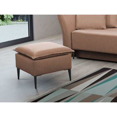 Taburetka KURI - světlá hnědá / černé nožky