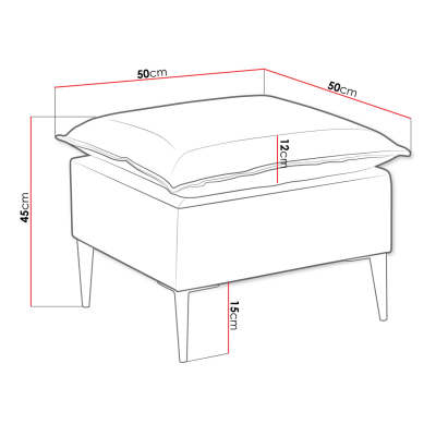 Taburetka KURI - světlá hnědá / černé nožky