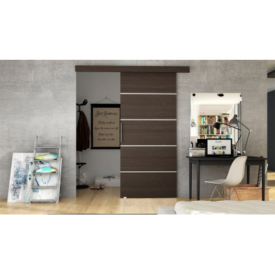 Posuvné dveře MANAMI 3 - 80 cm, hnědé