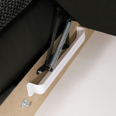 Rohová sedačka do U s úložným prostorem NELLI 2 - světlá šedá / žlutá, levý roh