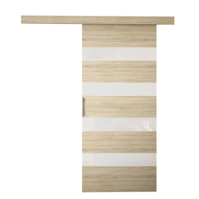 Posuvné dveře SKULEN 5 - 90 cm, hnědé / černé sklo