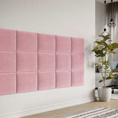 VÝPRODEJ - Čalouněný nástěnný panel 40x30 PAG - růžová