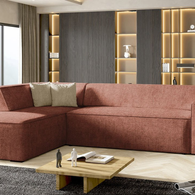 Rohová sedací souprava INDIANAPOLIS - hnědá 3, levý roh