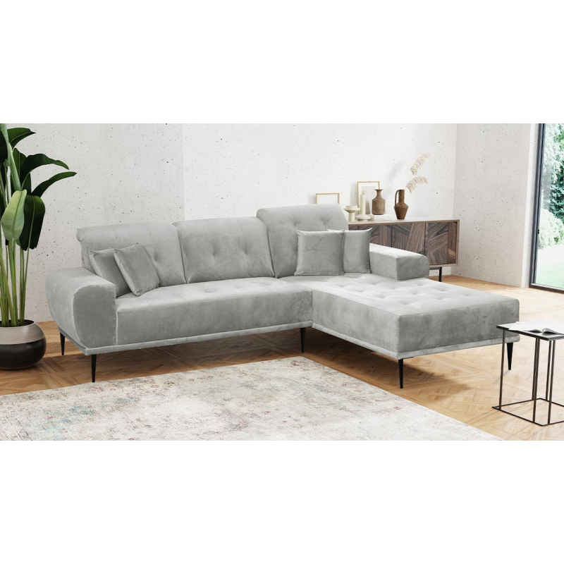 Moderní rohová sedací souprava RURI - světlá šedá 2, pravý roh