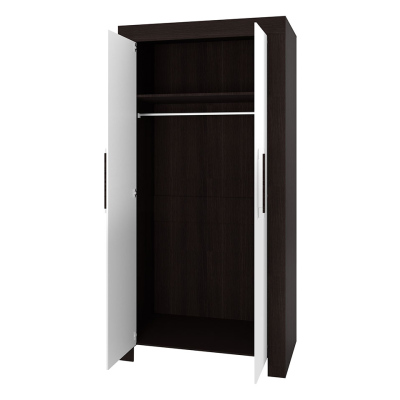 Dvoudveřová skříň s šatní tyčí TAKA - 100 cm, dub sonoma