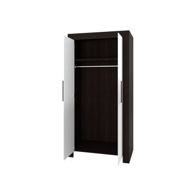 Dvoudveřová skříň s šatní tyčí TAKA - 100 cm, dub sonoma