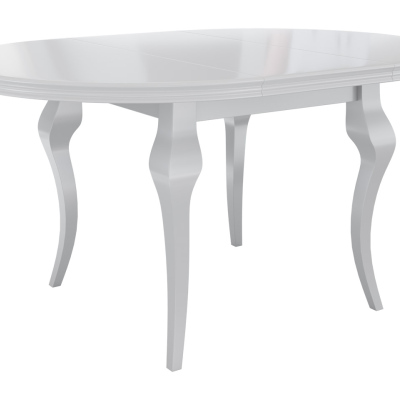 Rozkládací jídelní stůl 120 cm se 6 židlemi KRAM 1 - bílý / černý