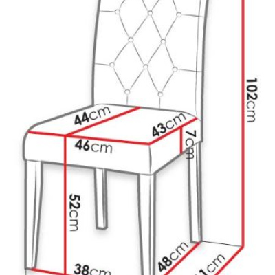 Rozkládací jídelní stůl 120 cm se 6 židlemi KRAM 1 - bílý / béžový