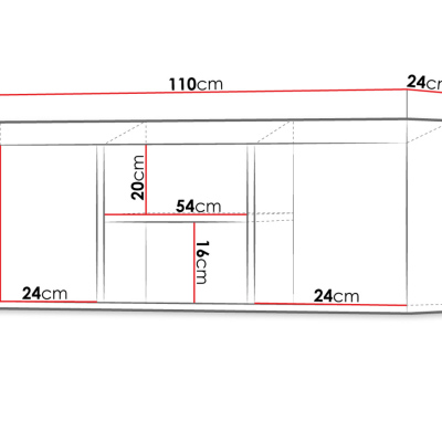 Závěsná police CHENG 1 - san marino