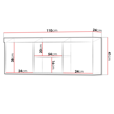 Závěsná police CHENG 1 - san marino