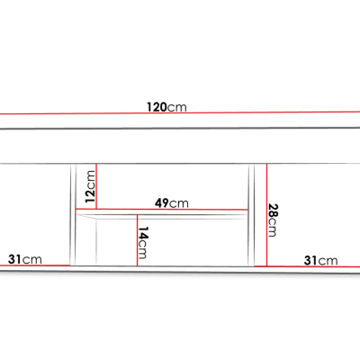 Závěsná police TAKA 4 - dub sonoma