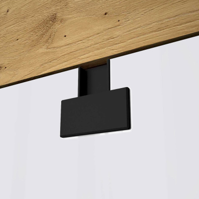 Závěsná police BASHIRA 1 - dub / bílá