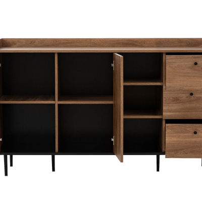 Nábytek do obývacího pokoje s modrým LED osvětlením MARIKO 4 - brandy castello