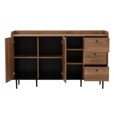 Nábytek do obývacího pokoje s modrým LED osvětlením MARIKO 4 - brandy castello