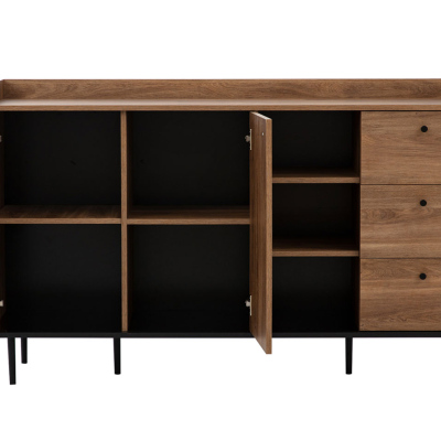 Nábytek do obývacího pokoje s modrým LED osvětlením MARIKO 4 - brandy castello