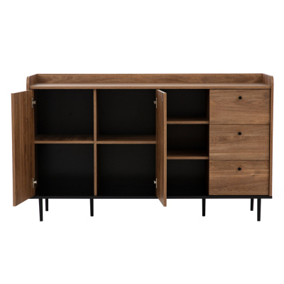 Nábytek do obývacího pokoje s modrým LED osvětlením MARIKO 4 - brandy castello