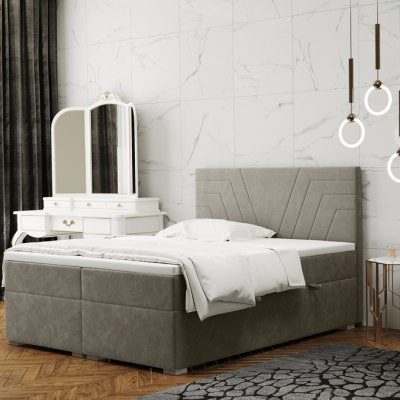Pohodlná postel ILIANA - 200x200, béžová