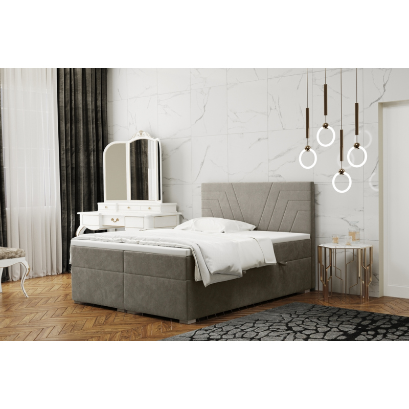 Pohodlná postel ILIANA - 200x200, béžová